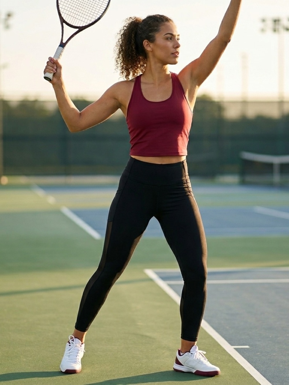 Eastbay Women’s Burgundy Maroon Athletic Crop Tank Top Small Lightweight